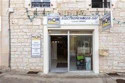 Devanture du magasin Électroménager SAV Laurent Grand, 11 Rue de la Portelle à Arinthod